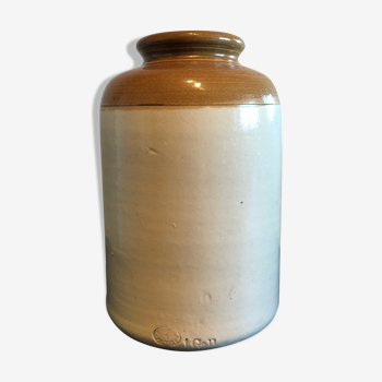 Glazed two-tone stoneware pot, Melling pottery