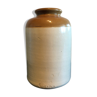 Glazed two-tone stoneware pot, Melling pottery