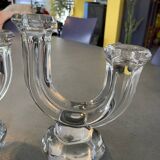 Paire de chandeliers Cristal de Vannes, collection « Le Chatel »