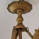 Antique French Louis XVI Style Glass and Bronze Pendant Lamp c. 1900