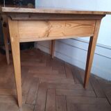 Table bureau ancien sapin d'époque 1900 2 tiroirs