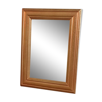 Mirror solid wood frame gilded copper reflection