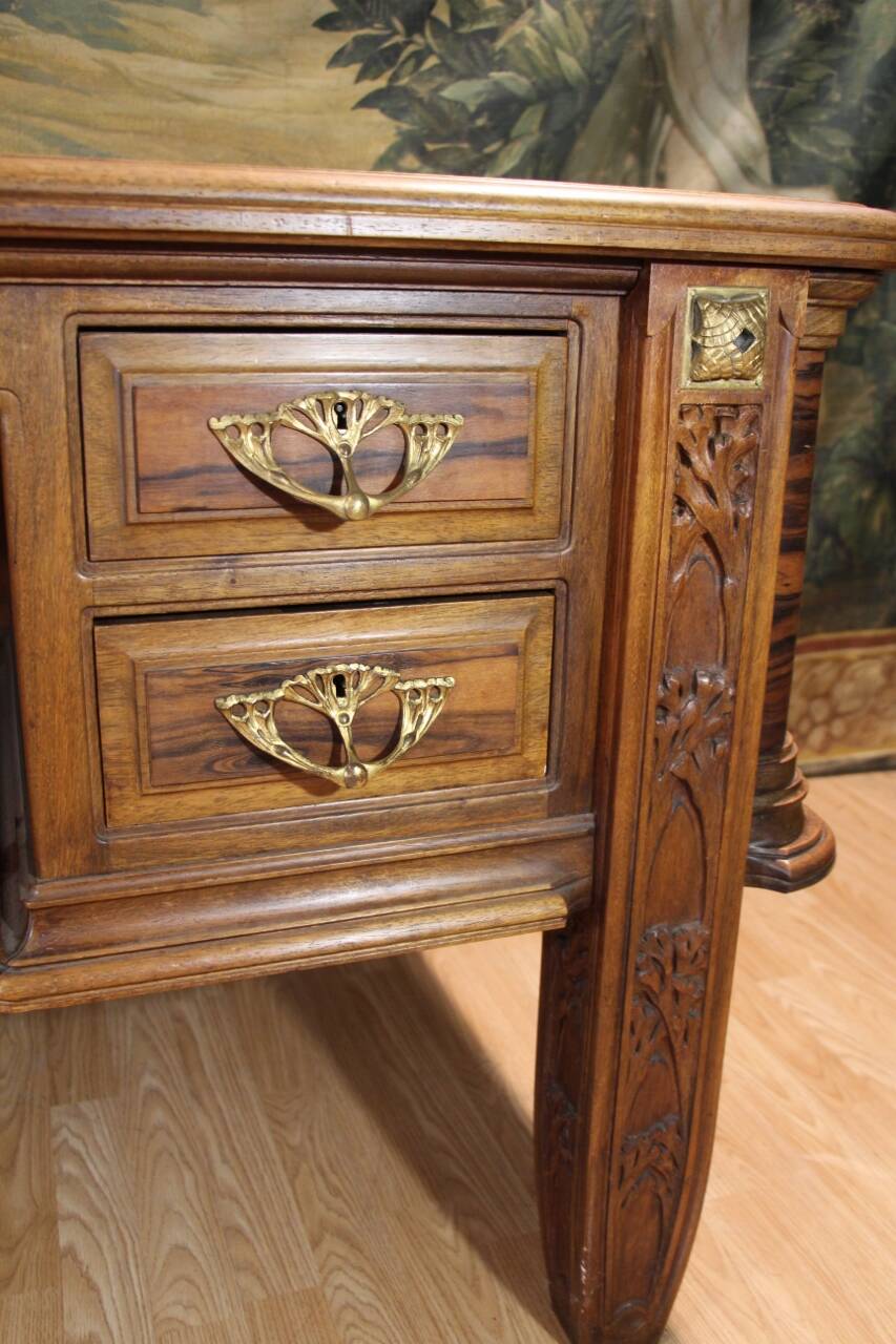 Art Deco flat desk and executive chair by Jules Cayette