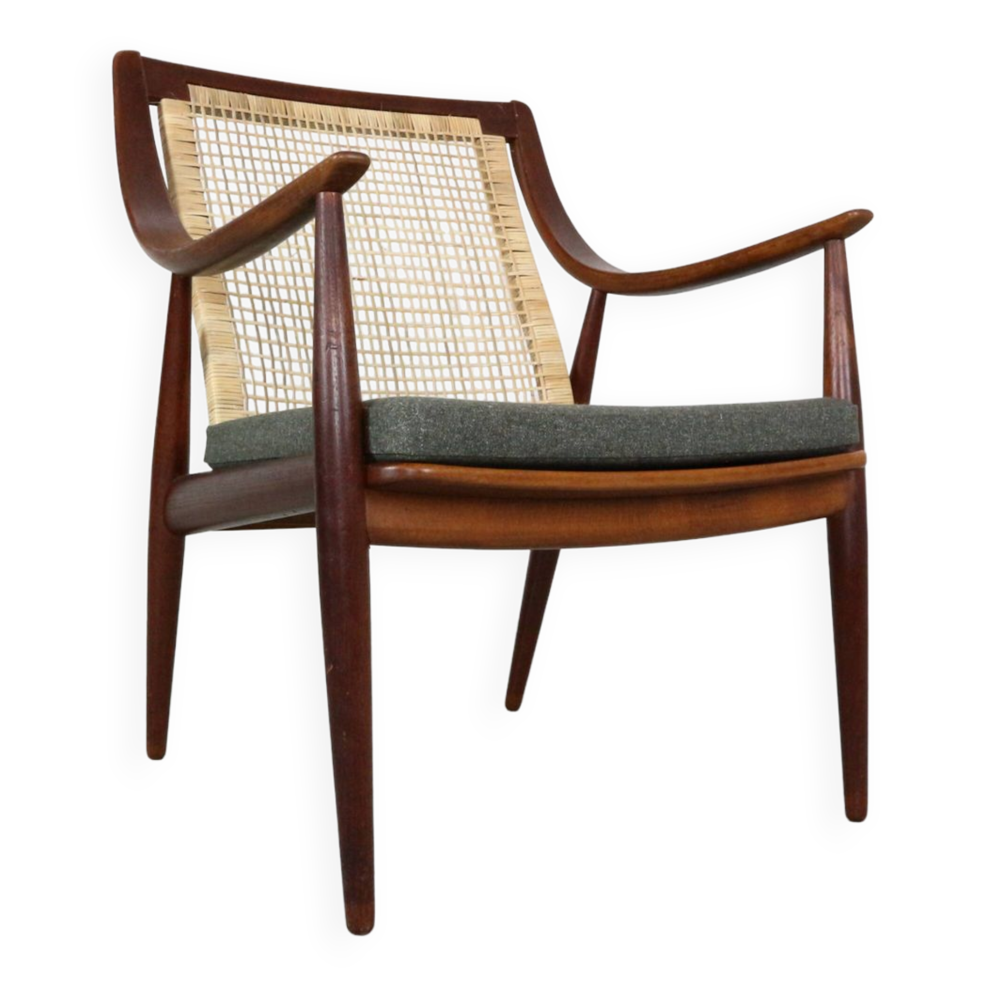Peter Hvidt& Orla Mølgaard-Nielsen FD146 Cane Back Easy Chair, Denmark
