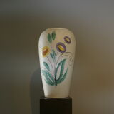Ceramic vase with floral details
