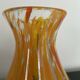 Vase en verre souflé orange soliflore