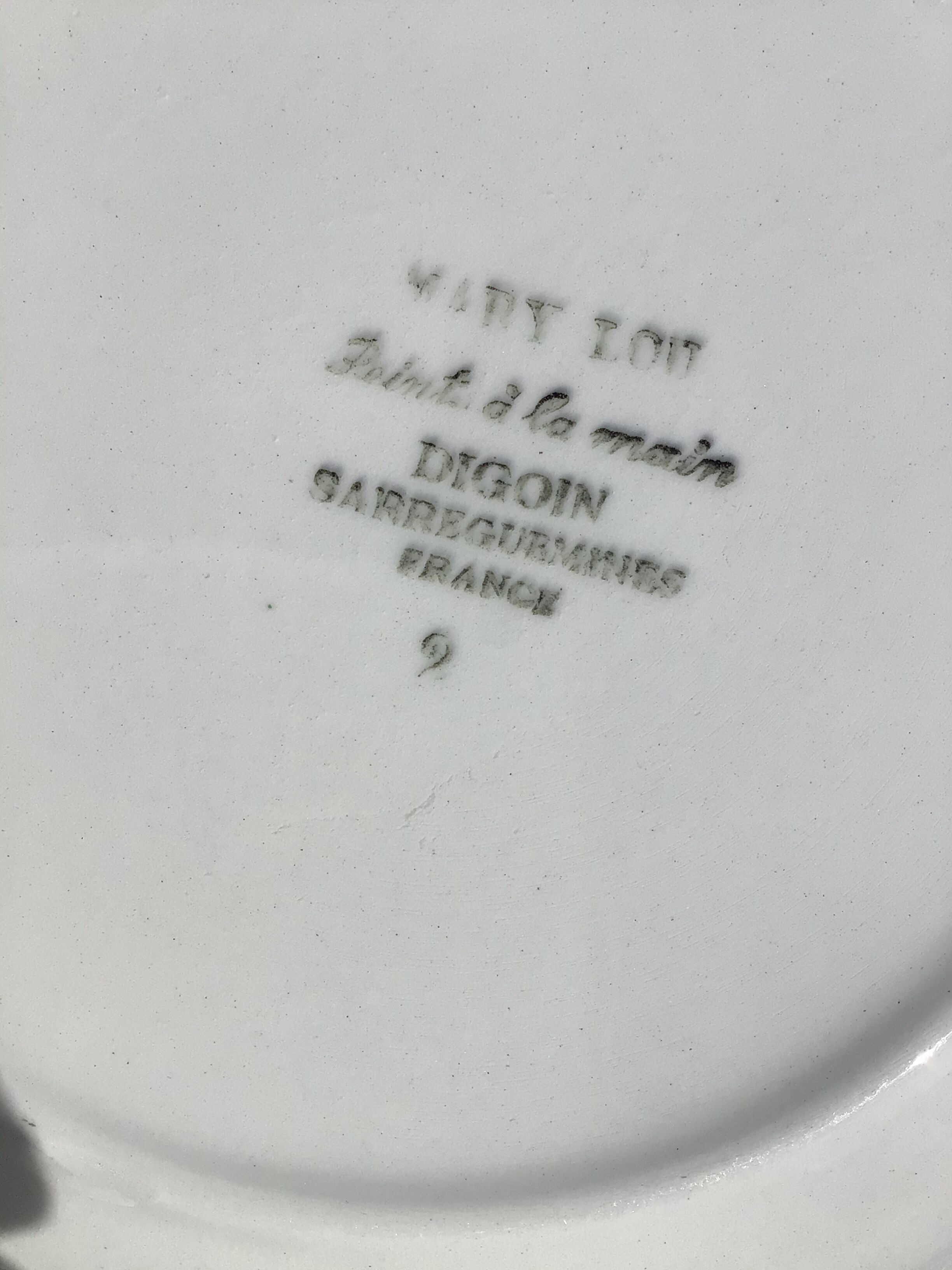 5 mary lou digoin blue edge hollow plates