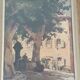 Gouache painting on cardboard signed a.Bernier - Framed under glass - 1970-80