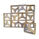 9 ceramic earthenware elements, space age architecture
