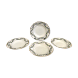 4 assiettes creuses en porcelaine