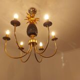Pineapple chandelier from the 70'S in brass