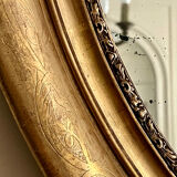 Large antique oval gilded mirror – Louis-Philippe period (circa 1840-1860)