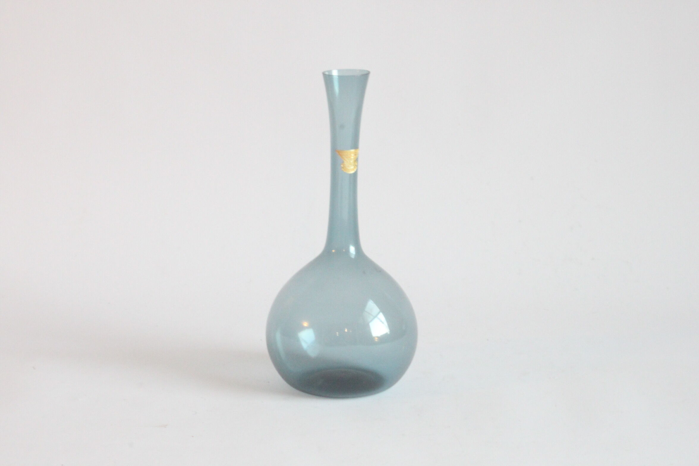 Sky blue bud vase by Arthur Percy for Gullaskruf Glasbruk, Sweden 1950s