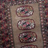 Antique Uzbek Bukhara handmade rug 82cm x 122cm (1920s)