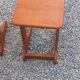 Set of 3 nesting tables in Scandinavian style made of teak from the 1970s.