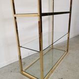 Shelf vintage brass gilded design 1970