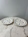 Lot de 2 assiettes plates en faïence anglaise décor floral bleu