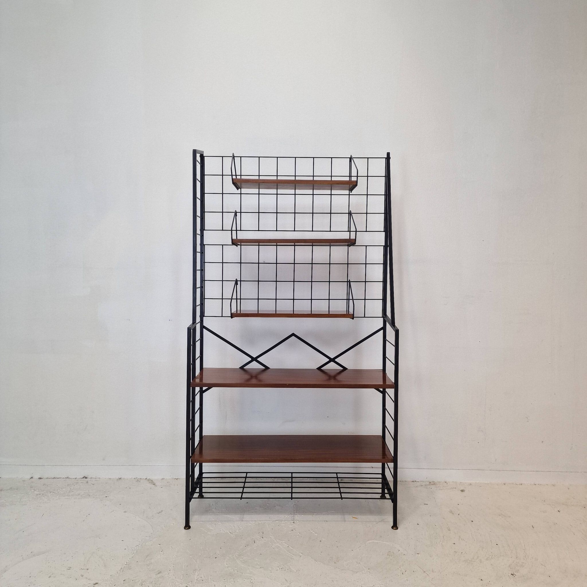 Italian Free Standing Teak Shelving Unit, 1950's