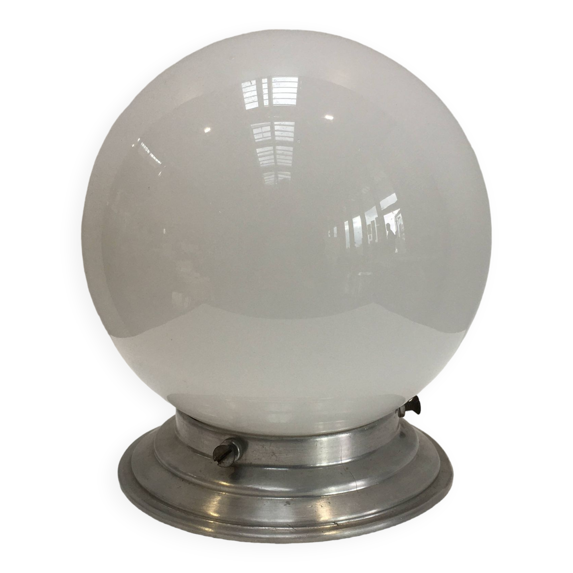 Opaline ball wall light