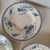 Set of 10 Deep Plates Sarreguemines Royat Models