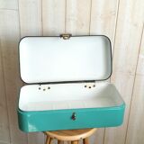 Minth blue enamelled metal box