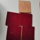 Lot de 5 sous verre bois vintage marqueterie