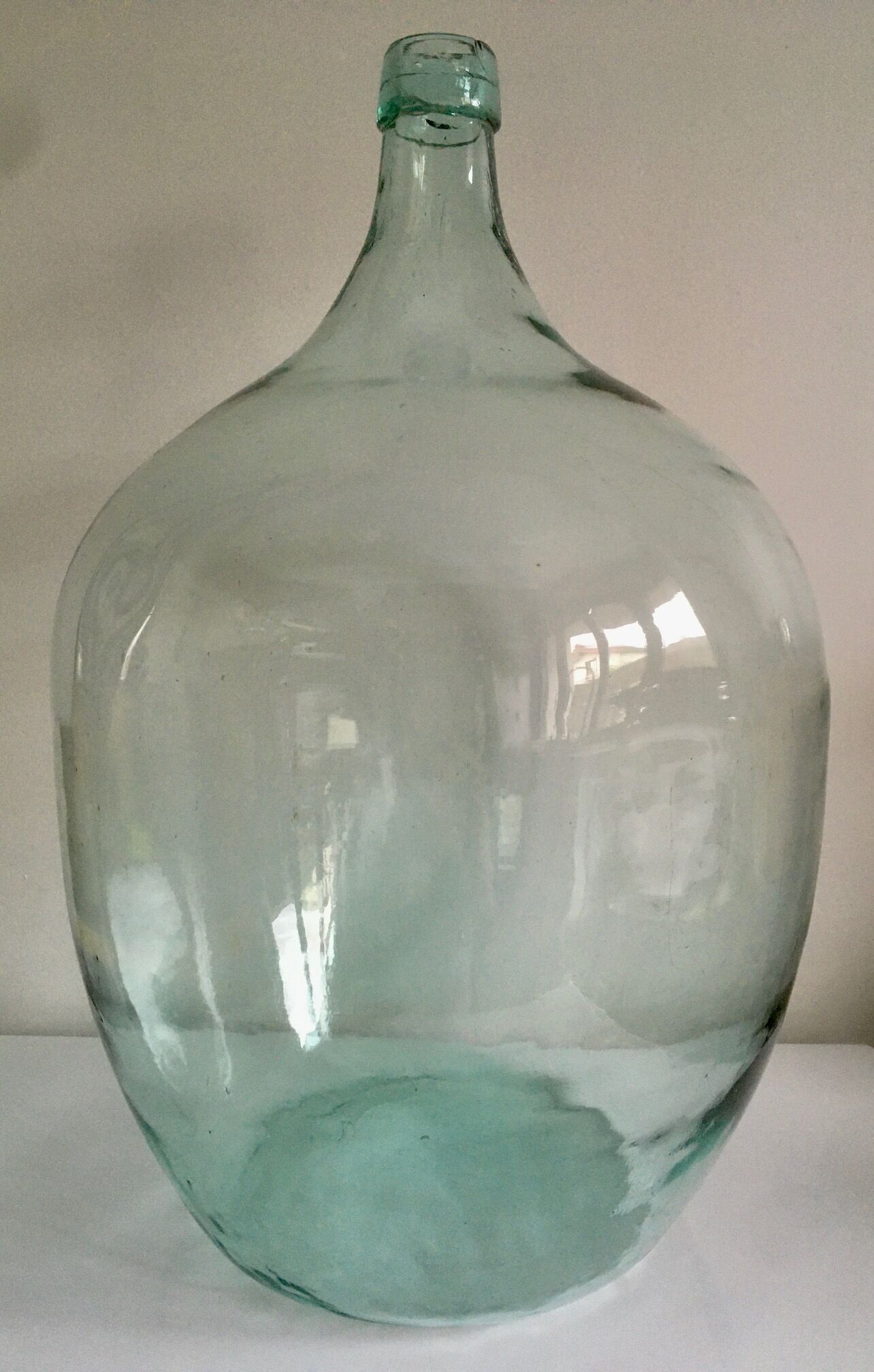Clear blue demijohn