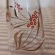 Carafe à liqueur à décor fleuri