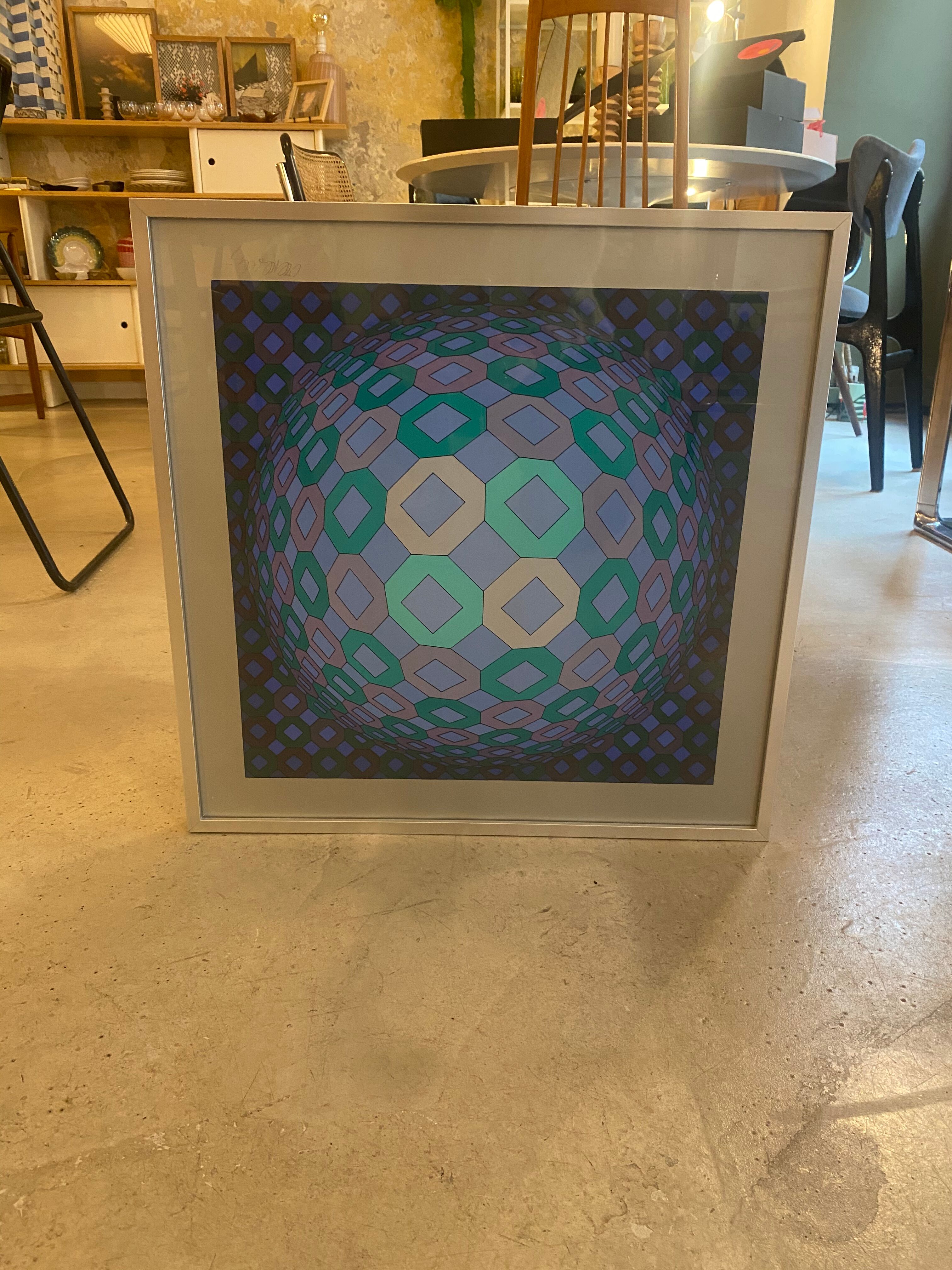 Okta Pos de Vasarelly lithograph