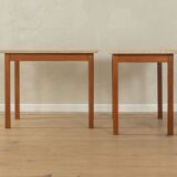 2x Travertin Side Tables