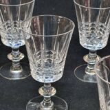 6 verres a porto en cristal cristallin taillé bayel