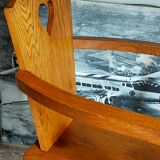 Art-popular armchair 50s in solid wood