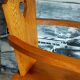 Art-popular armchair 50s in solid wood