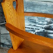 Art-popular armchair 50s in solid wood