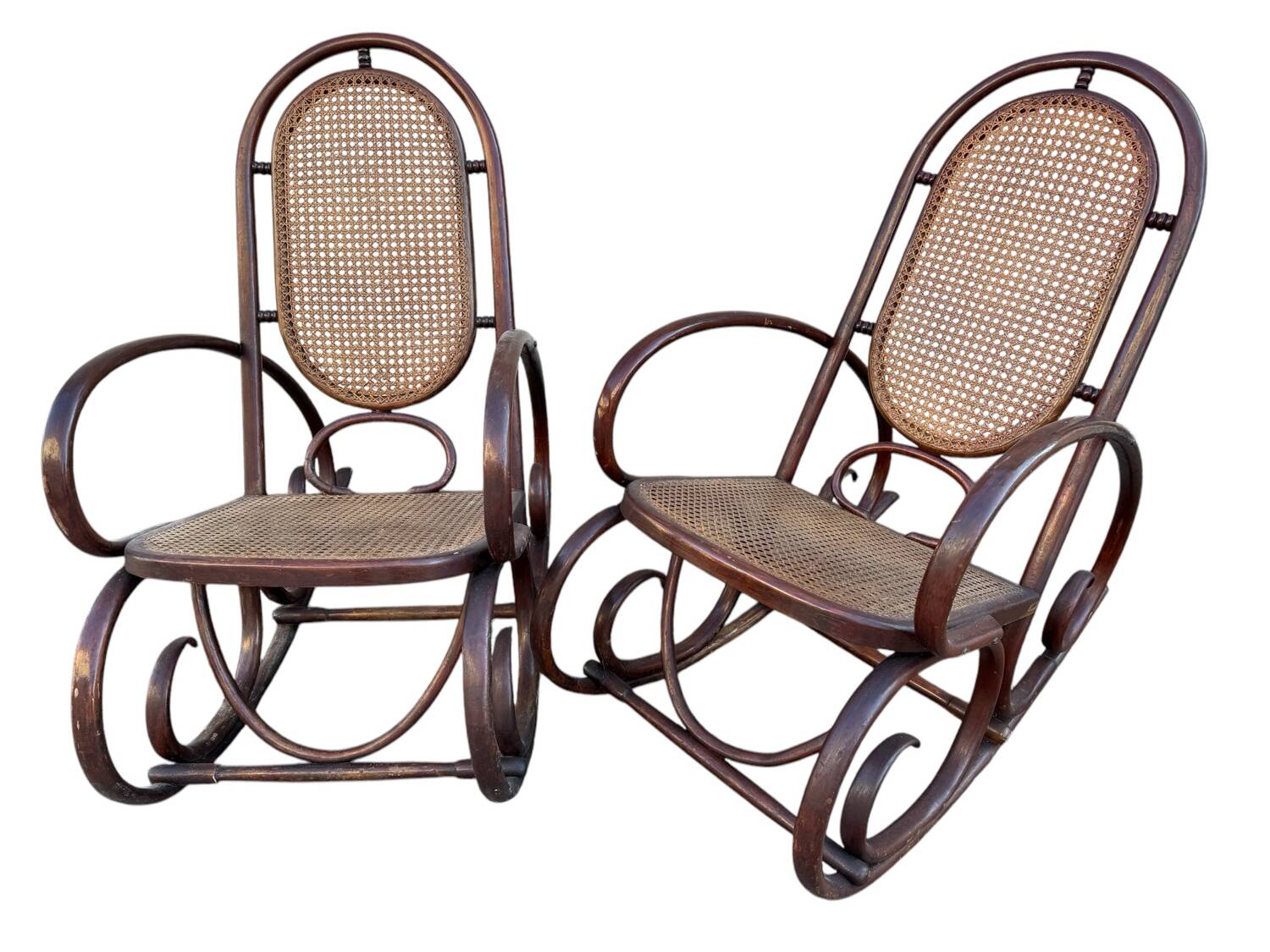 Set of 2 Thonet 19's Style Rocking Chairs