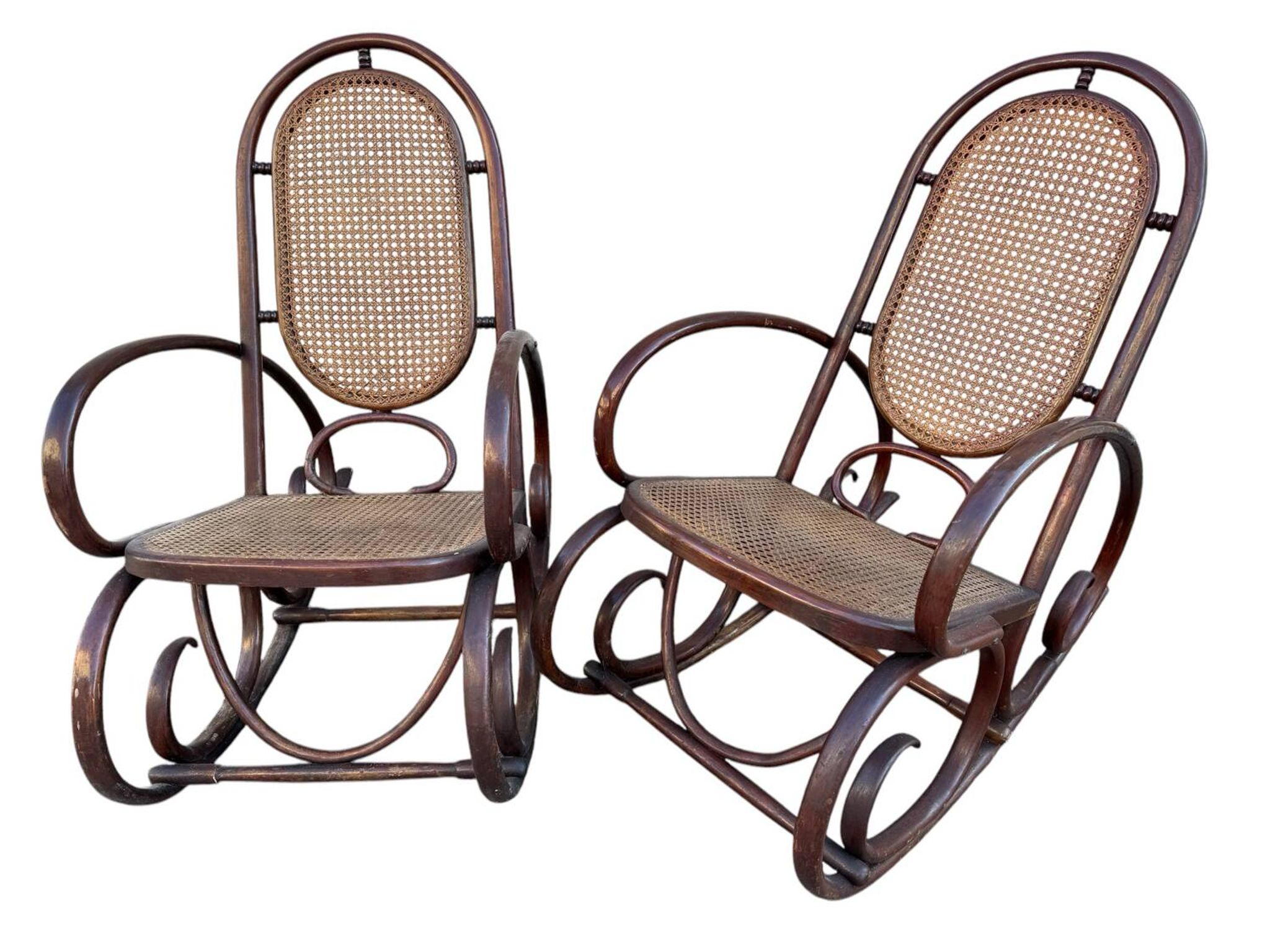 Set de 2 Rocking-chairs Style Thonet 19’s