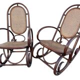 Set of 2 Thonet 19's Style Rocking Chairs