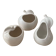 Trio of cache pot vintage apple glazed ceramic
