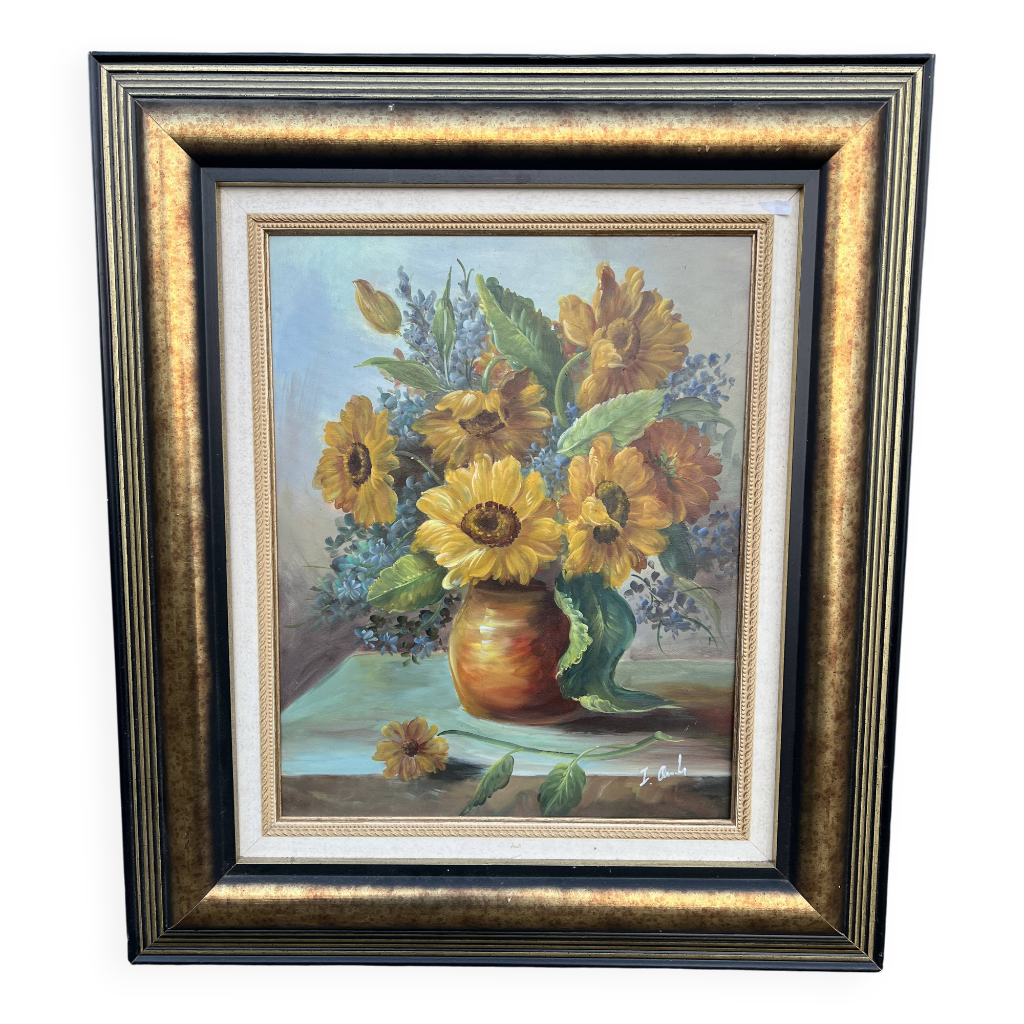 Painting Bouquets of Flowers on Entablature