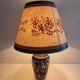 Grande lampe à poser faïence de Gien abat-jour d'origine - Renaissance