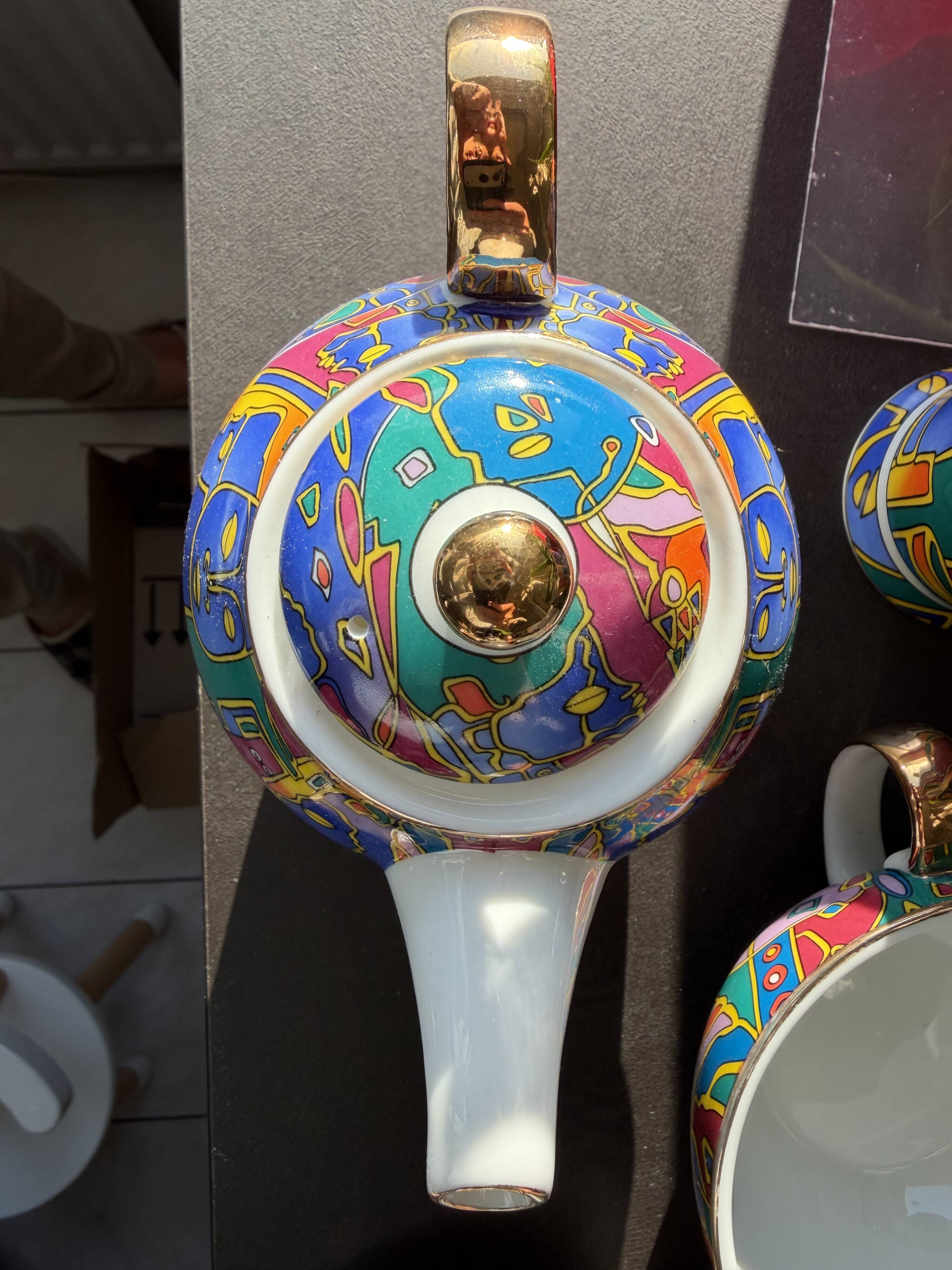 Teapot and cups "So French" decor of the galleon