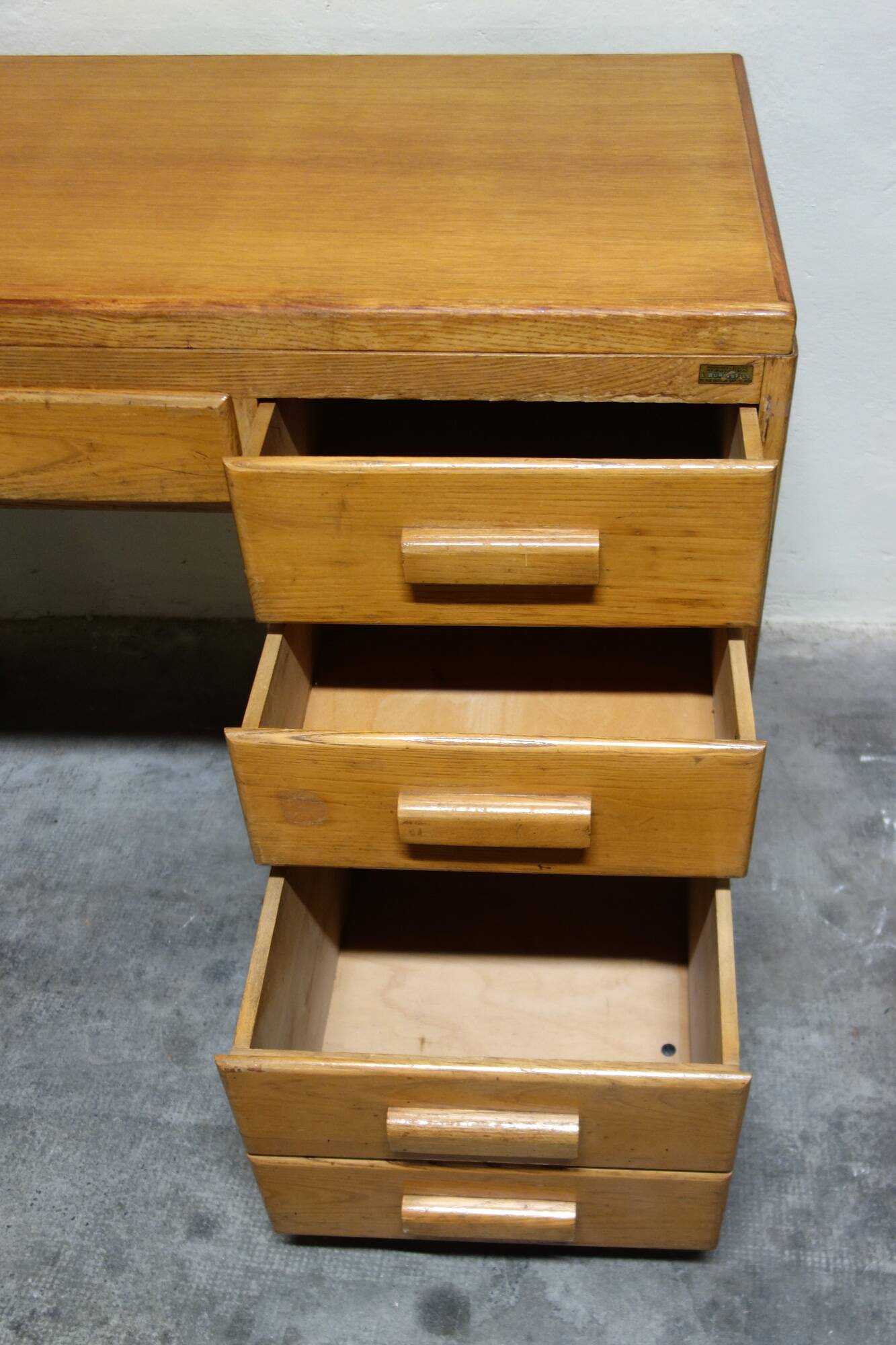 Old wooden desk from the 50s