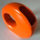 Vase céramique orange  vintage Annees 70