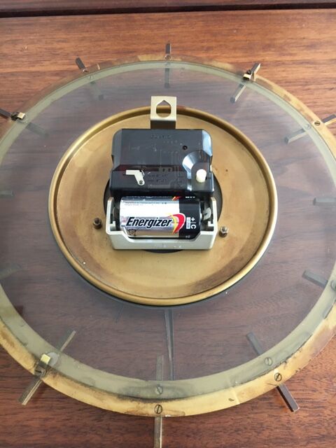 Vintage brass Diehl clock Germany 1960