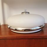 Vintage ceiling lamp in opaline design 70