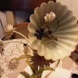 Metal chandelier with flowers decor 1990 - 2000