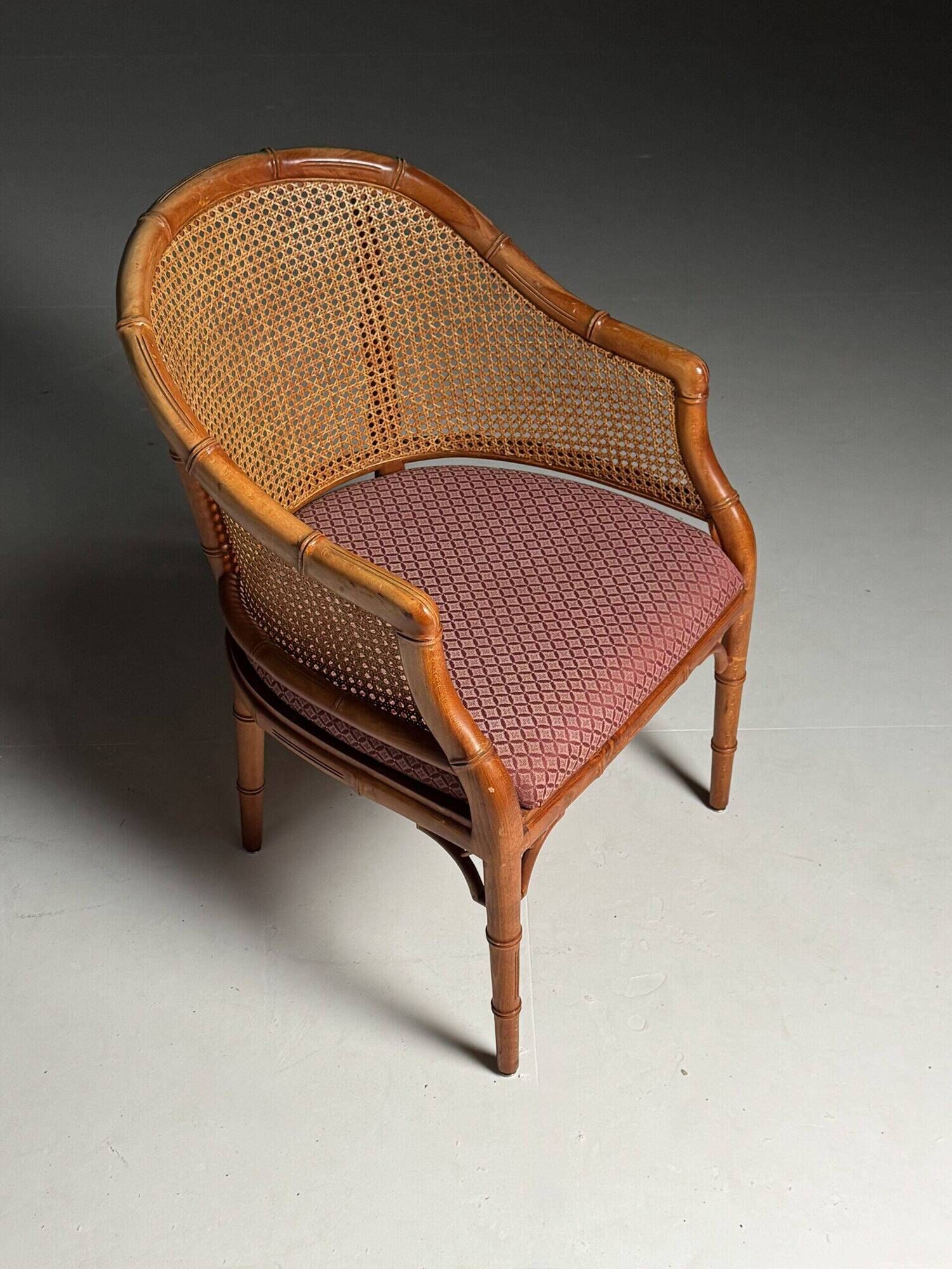 Set of 4 vintage faux bamboo chairs