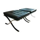 Ottomans Barcelona knoll by Ludwig Mies van der Rohe