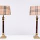 Set brass column table lamps 1970s de knudt belgium