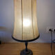 Vintage table lamp, front light, rice paper, pewter base, signed
